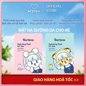 Mặt nạ dưỡng ẩm cho bé, Borome chiết xuất từ rau má giúp dưỡng ẩm, làm mềm da dung tích 20ml