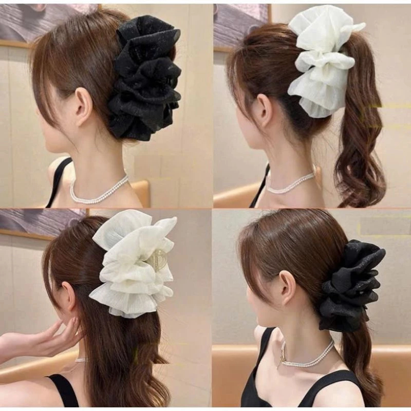 Kẹp Tóc Đám Mây Voan Đính Đá Phong Cách Retro Thanh Lịch Phụ Kiện Tóc Nữ Và Bé Gái Empoli
