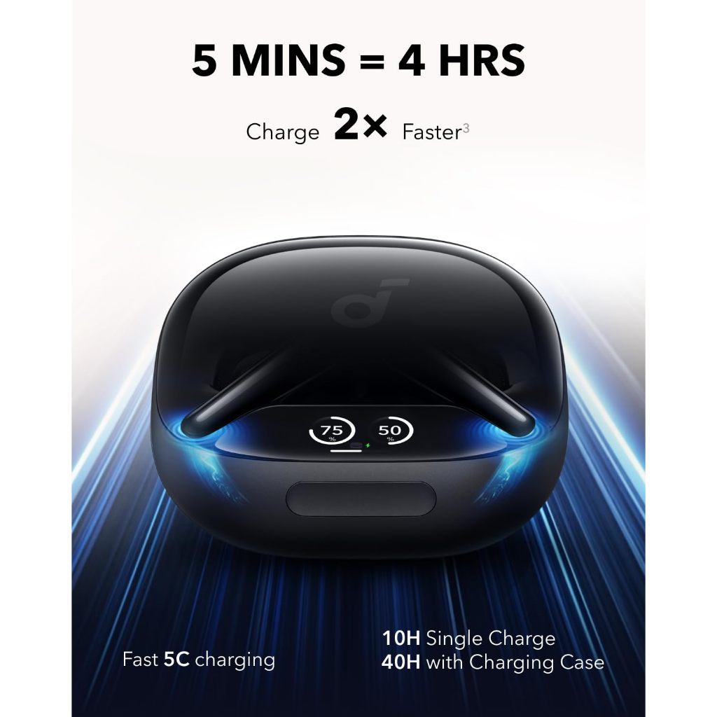 Tai nghe bluetooth soundcore Liberty 4 Pro chống ồn chủ động, điều khiển nhanh qua màn hình cảm ứng, sạc nhanh siêu tốc | BigBuy360 - bigbuy360.vn