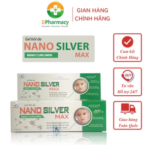 Gel bôi da NANO SILVER MAX, giúp dưỡng da, kháng khuẩn, làm dịu da khi bị ngứa rát, viêm da, mụn
