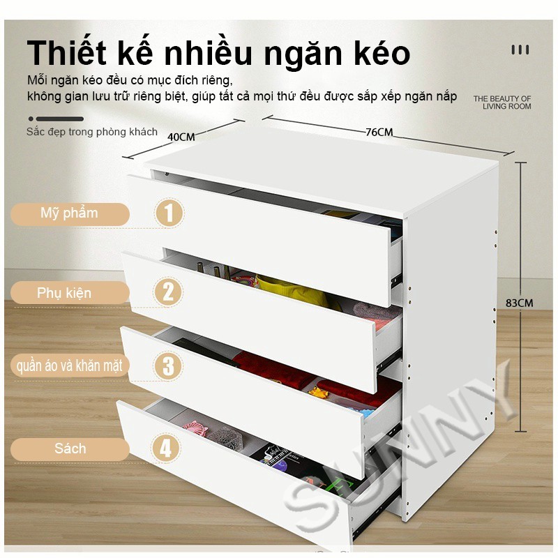 Tủ đựng đồ đa ngăn hiện đạiTủ đựng đồ nhiều ngăn cánh cửa decor nhà hiện đại MDF chống ẩm gen
