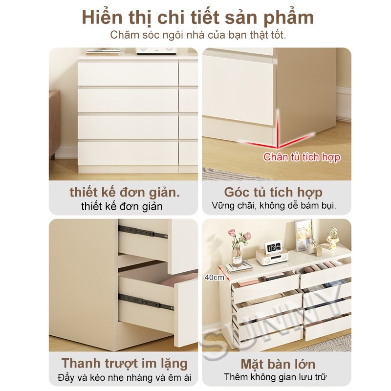 Tủ đựng đồ đa ngăn hiện đạiTủ đựng đồ nhiều ngăn cánh cửa decor nhà hiện đại MDF chống ẩm gen