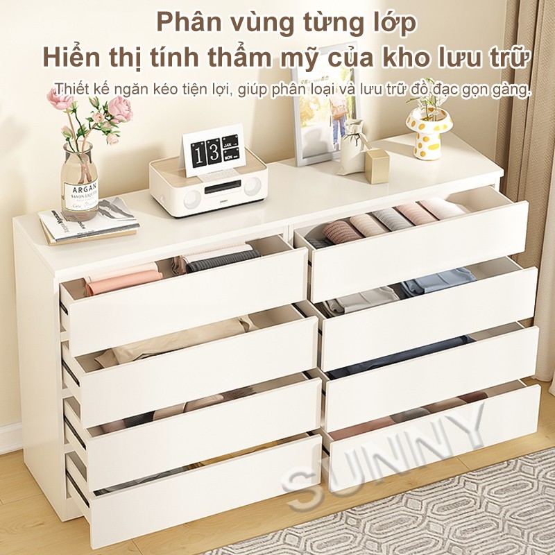 SUNNY Tủ gỗ đa năng tủ ngăn kéo gỗ tủ đa năng 3/4/5 ngăn kéo Tủ bảo quả