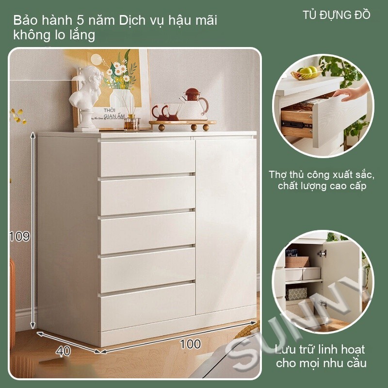 Tủ đựng đồ đa ngăn hiện đạiTủ đựng đồ nhiều ngăn cánh cửa decor nhà hiện đại MDF chống ẩm gen