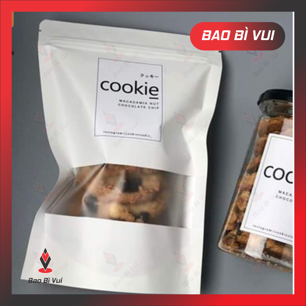 ( COMBO 5 KG) Túi zip cửa sổ tràn trắng sữa MPET cao cấp - BAO BÌ VUI