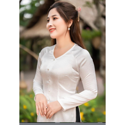 B.A40 - ( Bộ ) Áo Bà Ba Gấm Đồng Tiền Cổ Tim Dây Kéo