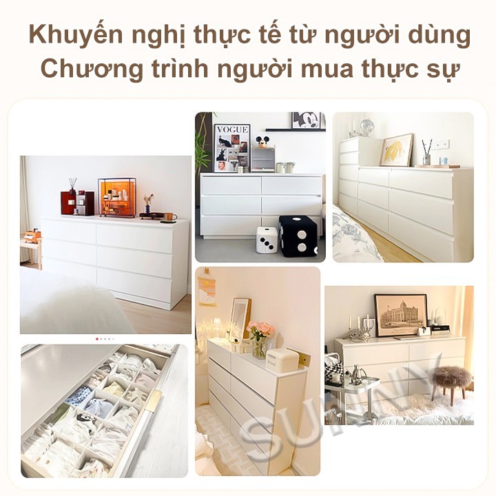 SUNNY Tủ gỗ đa năng tủ ngăn kéo gỗ tủ đa năng 3/4/5 ngăn kéo Tủ bảo quả