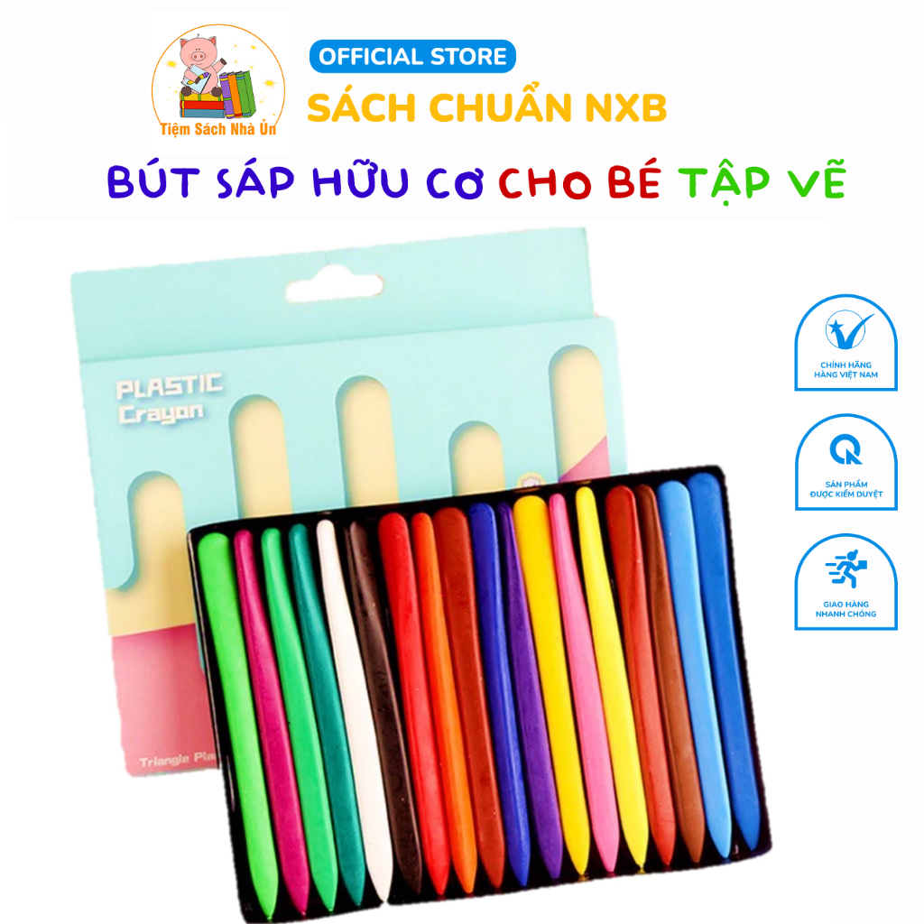 Vn phòng phẩm Bút Sáp Màu Hữu Cơ Cho Bé Tập Vẽ - 12//24 màu