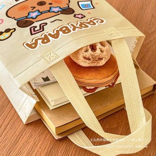 [HÀNG SẴN] Combo 5/3 Túi Tote Vải Không Dệt Hoạt Hình Capybara B51 Đựng Quà Tặng Dụng Cụ Hỗ Trợ Học Tập Cho Bé Dễ Thương