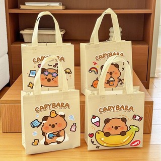 [HÀNG SẴN] Combo 5/3 Túi Tote Vải Không Dệt Hoạt Hình Capybara B51 Đựng Quà Tặng Dụng Cụ Hỗ Trợ Học Tập Cho Bé Dễ Thương