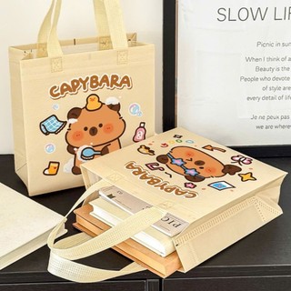 [HÀNG SẴN] Combo 5/3 Túi Tote Vải Không Dệt Hoạt Hình Capybara B51 Đựng Quà Tặng Dụng Cụ Hỗ Trợ Học Tập Cho Bé Dễ Thương