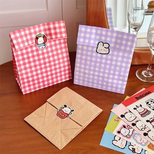 Set 10 Giấy gói quà sọc caro đóng bánh kẹo handmade 5 màu tiện lợi đa năng dễ thương