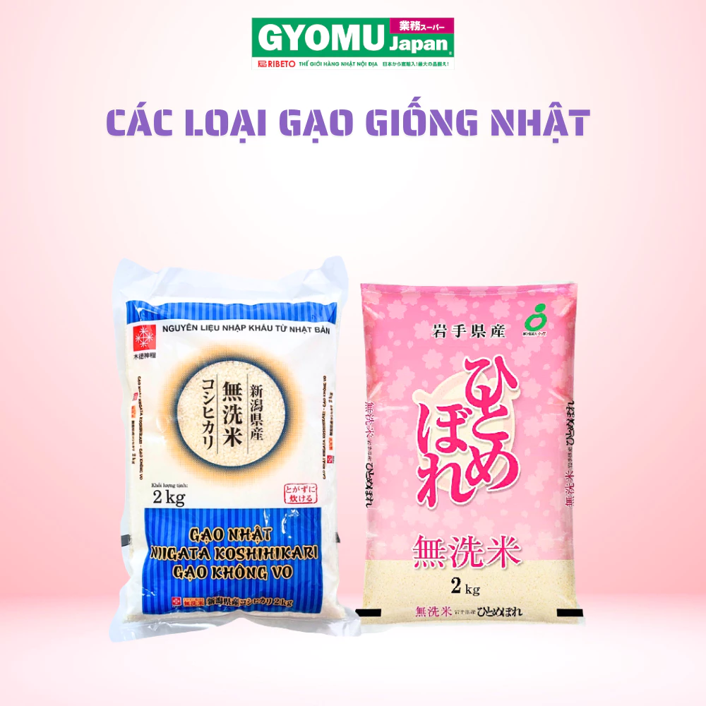 Gạo trắng Nhật Bản, Gạo không vo, Gạo Nhật Fuji Sakura, Gạo RA1 1kg, 2Kg, 5kg - Sushi Rice 2kg(K vo)