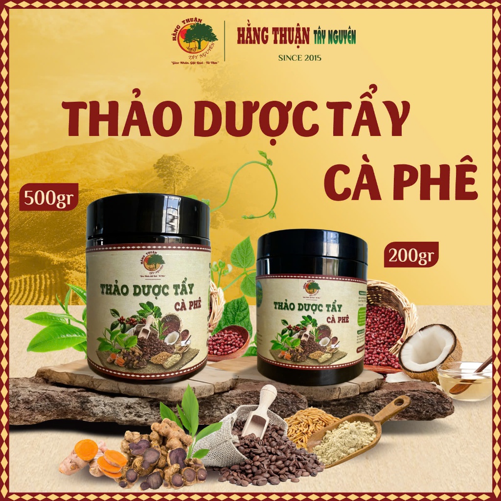 Tẩy Tế Bào Chết Thảo Dược Cà Phê Dầu Dừa Hằng Thuận Tây Nguyên Nữ Dưỡng Skincare Dưỡng Body