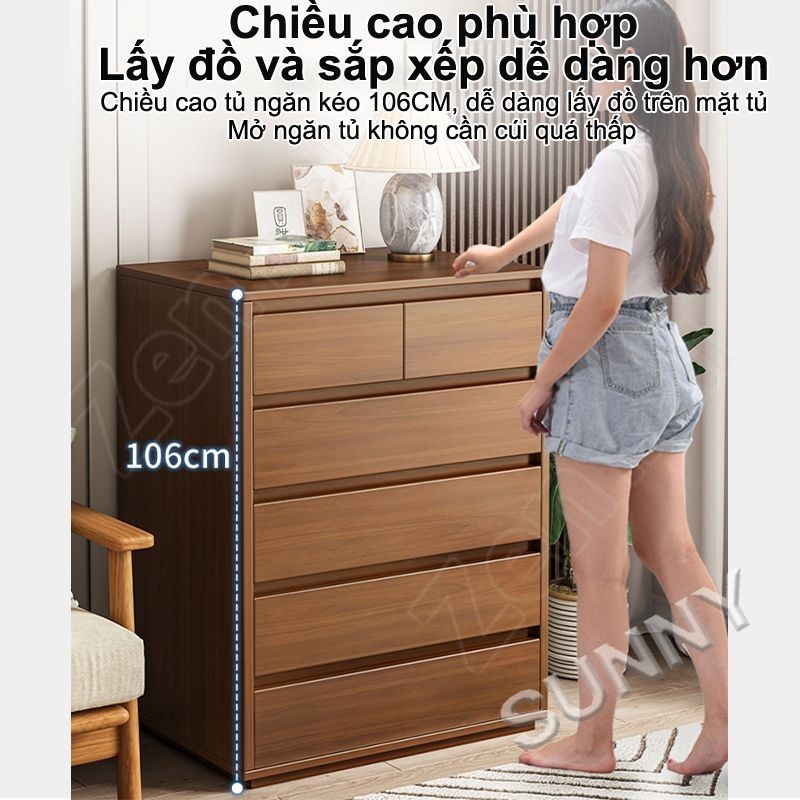 SUNNY Tủ ngăn kéo gia đình cao cấp sang trọng đa năng lưu trữ lớn bền đẹp