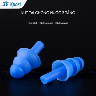 Bộ nút tai chống nước & kẹp mũi bơi Silicon cao cấp ngăn nước hiệu quả thoải mái khi bơi BT01+KM01