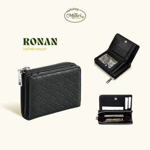 Ví Da PU Ngang Cầm Tay RONAN Bóp Da Đựng Tiền Thẻ Nam Nữ Nhiều Ngăn Unisex | MI MIDORI