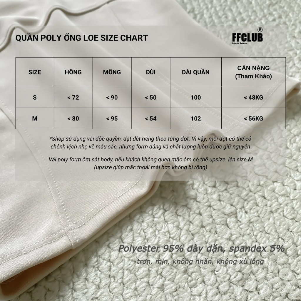 Quần dài ống loe dài phối gân tôn dáng FFCLUB
