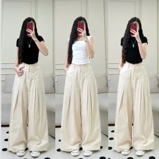 Quần Kaki Ống Suông Nữ Form Rộng Có Chun Sau Quần Dài Nữ Đi Học Đi Làm, Phong Cách Năng Động Dễ Phối Quankaki46