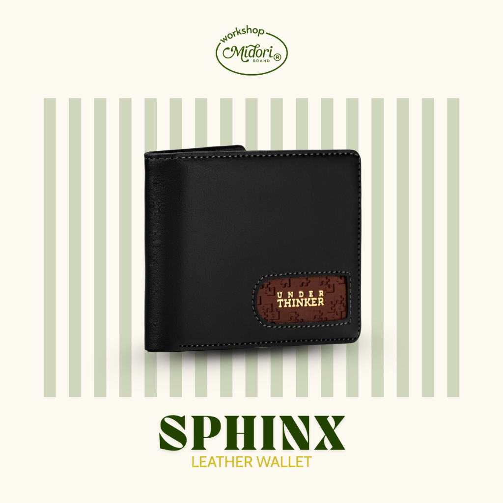 Ví Da PU Ngang Monogram SPHINX Nam Nữ Bóp Đựng Tiền Thẻ Nhiều Ngăn Chính Hãng | MI MIDORI