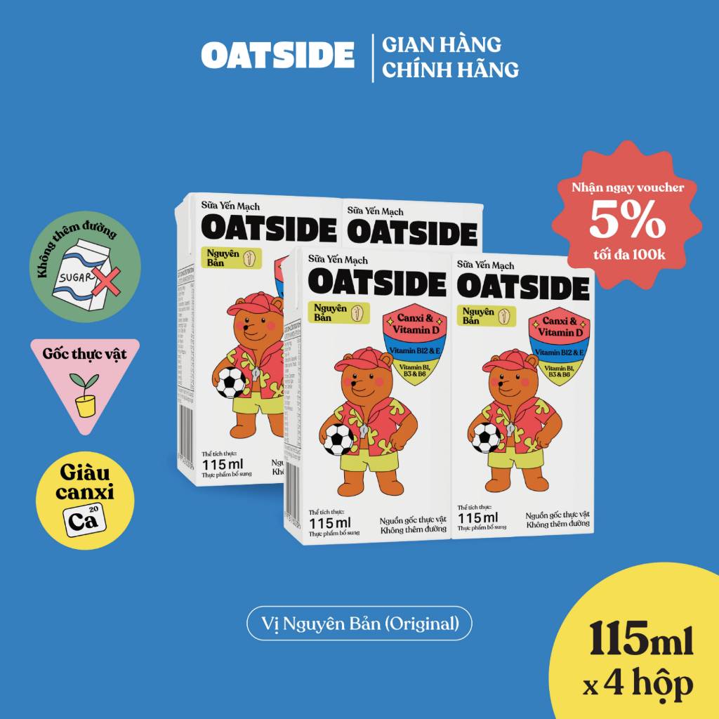 [MUA 2 GIẢM 50%-DATE 9/26]Sữa yến mạch OATSIDE Original vị nguyên bản ...