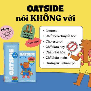 Sữa yến mạch OATSIDE vị Đậm Đà Deluxe lốc 180ml x 3 - Không lactose, Thơm ngon sánh mịn