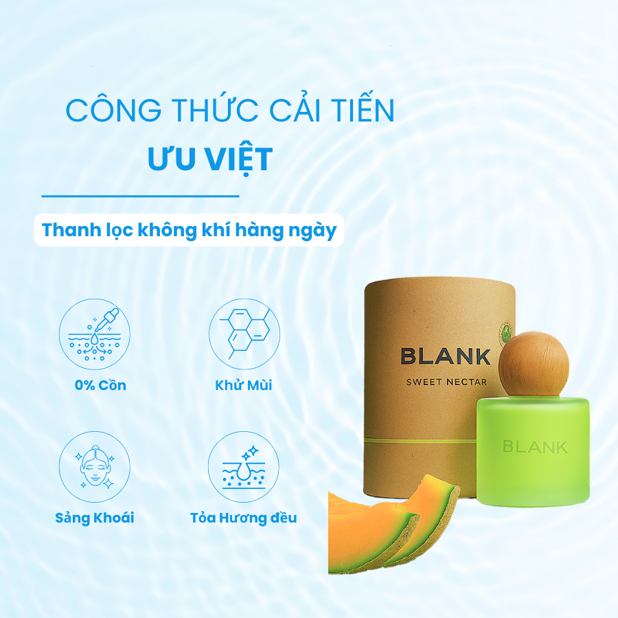 Ô - Nước Hoa Ô Tô Hương Dưa Gang Blank Sáp Thơm Xe Ô Tô Khử Mùi Hiệu Quả Mùi Hương Thư Giãn Lọ 50Ml Cao Cấp