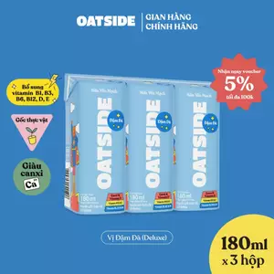Sữa yến mạch OATSIDE vị Đậm Đà Deluxe lốc 180ml x 3 - Không lactose, Thơm ngon sánh mịn