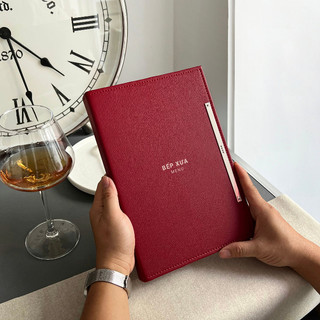Bìa Da Menu ADOR In Khắc Logo, Quyển Menu Bìa Da, Quyển Menu Còng In Logo