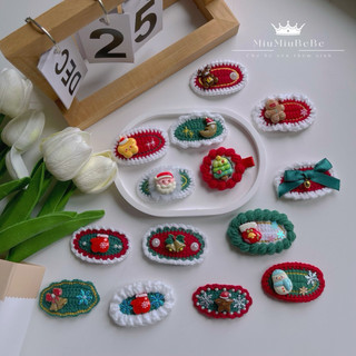 KẸP tóc móc len NOEL cho bé