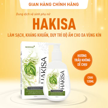 Dung dịch vệ sinh giúp làm sạch, kháng khuẩn vùng kín MEDSTAND Dung dịch vệ sinh phụ nữ Hakisa (lọ 120ml)
