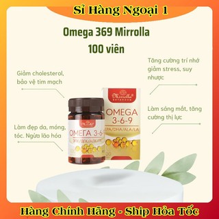 Viên uống Omega 369 Mirrolla hộp 100 viên giúp đẹp da tốt cho mắt của Nga