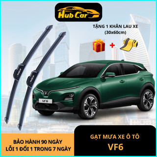 Gạt Mưa Ô Tô Vinfast VF6 Cao Cấp HubCar Thân Mềm Không Xương Gạt Sạch Êm Không Để Lại Vệt Nước