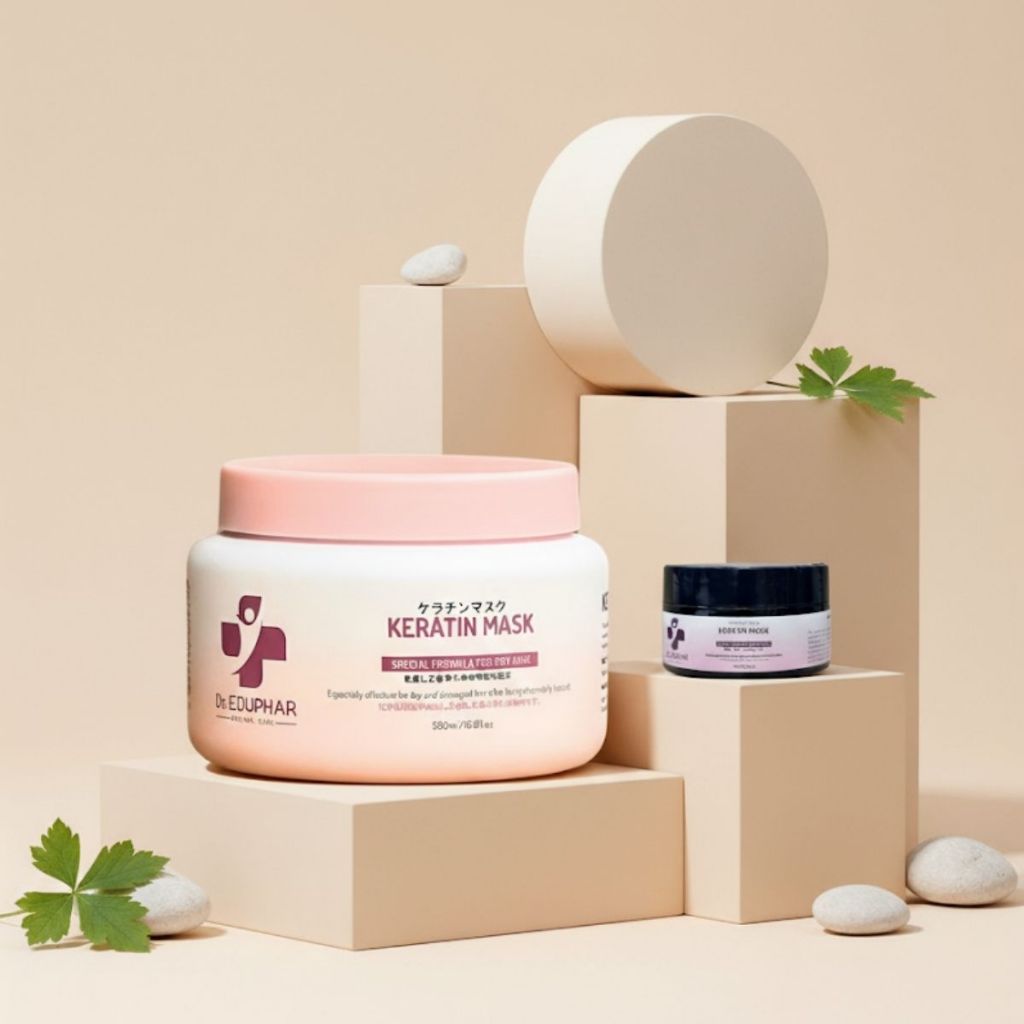 Cặp Gội Xả Dr.EDUPHAR Collagen 750ml | Hỗ Trợ Phục Hồi Tóc Khô Xơ, Dưỡng Mềm Mượt Chuẩn Salon