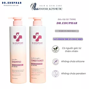 Combo Dầu Gội Xả Dr.EDUPHAR Repair Damaged Hair 750ml Phục Hồi Dưỡng Ẩm, Giảm Rụng Tóc Kiểm Soát Dầu