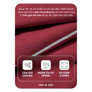 Áo khoác gió nữ 4c plus dáng suông YODY cản gió cản bụi co giãn 4 chiều WCWC25F025