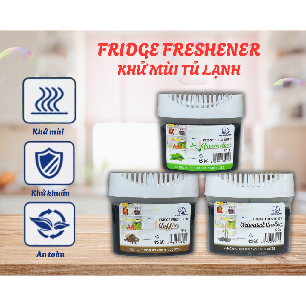 GEL KHỬ MÙI TỦ LẠNH PNAIREX 120G - KHỬ MÙI HÔI, GIỮ THỰC PHẨM TƯƠI MỚI