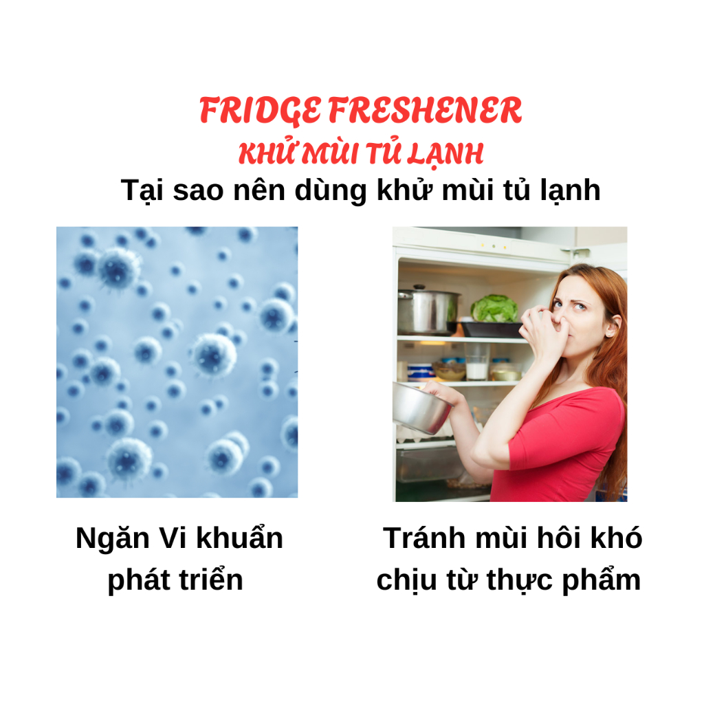 GEL KHỬ MÙI TỦ LẠNH PNAIREX 120G - KHỬ MÙI HÔI, GIỮ THỰC PHẨM TƯƠI MỚI