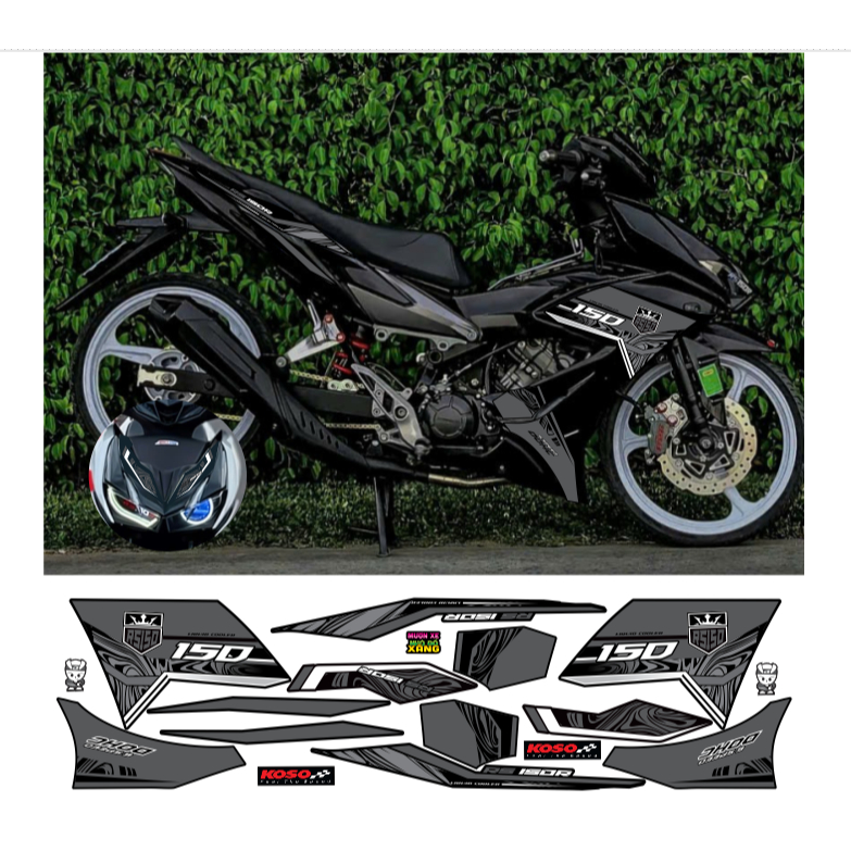 Tem rơi WINNER X V2 cao cấp chất liệu in 3 lớp chống nước không phai màu nhãn dán.