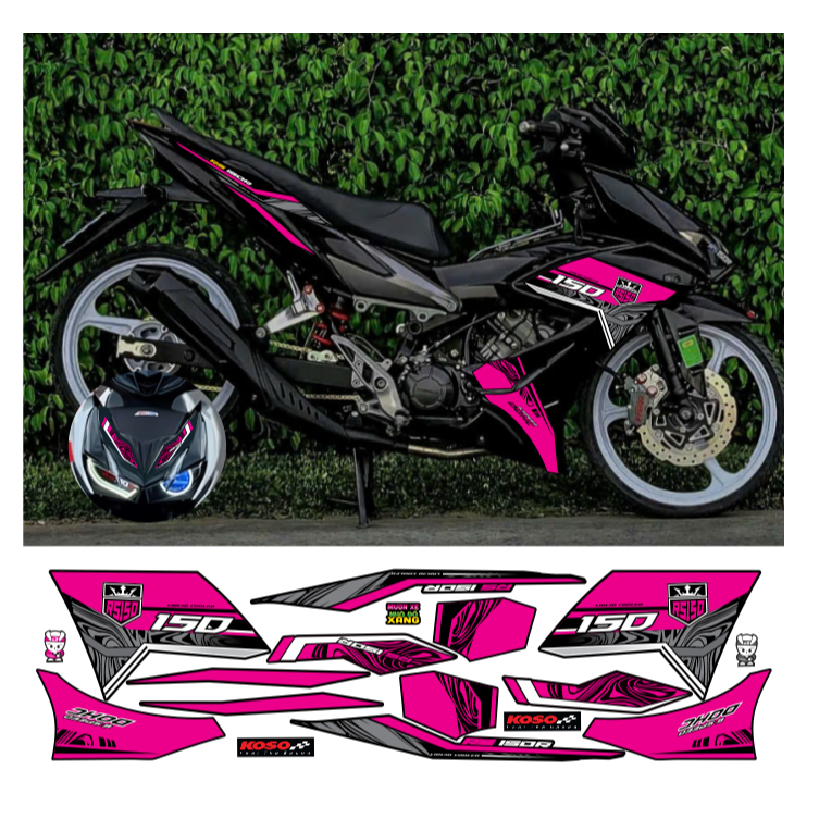 Tem rơi WINNER X V2 cao cấp chất liệu in 3 lớp chống nước không phai màu nhãn dán.