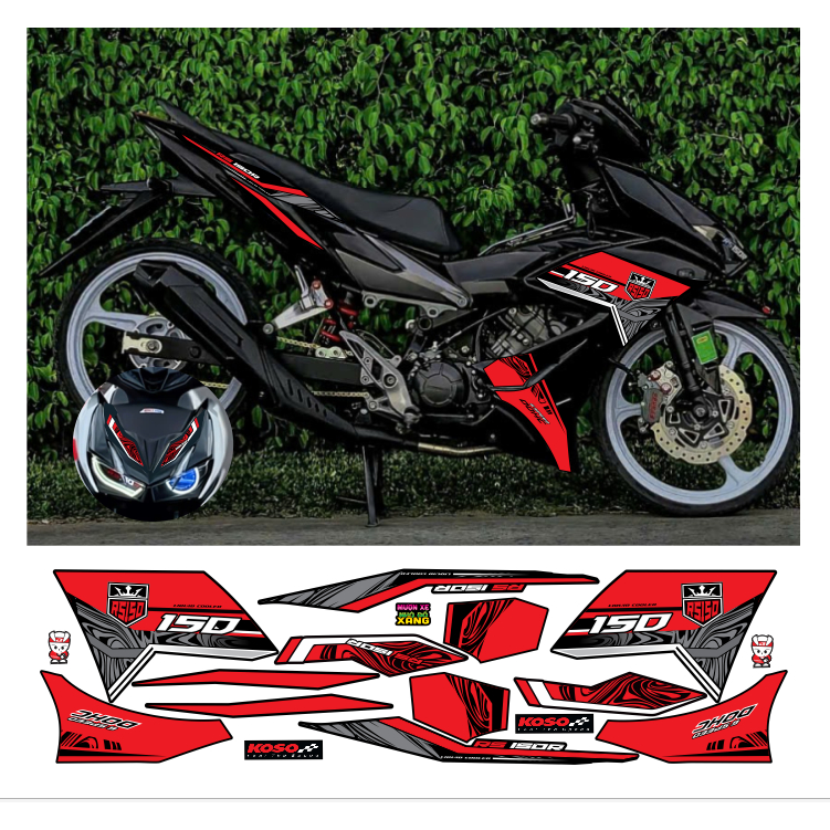 Tem rơi WINNER X V2 cao cấp chất liệu in 3 lớp chống nước không phai màu nhãn dán.