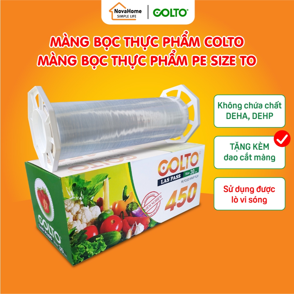 Màng Bọc Thực Phẩm Colto size to - màng bọc thức ăn PE, Tặng Dao Cắt ...