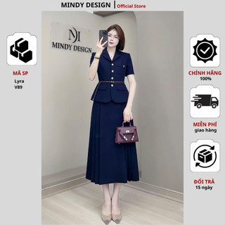 Lyra - Set váy nữ áo vest chân váy xòe xếp li thiết kế công sở cao cấp Mindy Design ( bán lẻ áo và chân váy )
