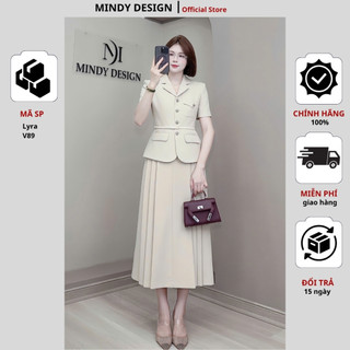 Lyra - Set váy nữ áo vest chân váy xòe xếp li thiết kế công sở cao cấp Mindy Design ( bán lẻ áo và chân váy )