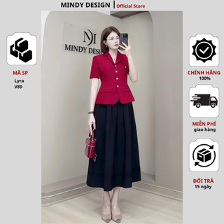 Lyra - Set váy nữ áo vest chân váy xòe xếp li thiết kế công sở cao cấp Mindy Design ( bán lẻ áo và chân váy )