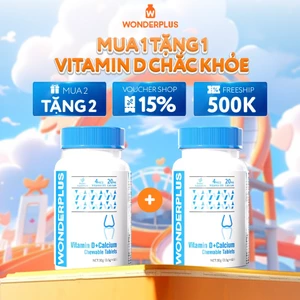 Viên Nhai Bổ Sung Canxi & Vitamin Wonderplus Giảm Đau Nhức Xương Khớp Giúp Xương Chắc Khoẻ Hộp 60 Viên