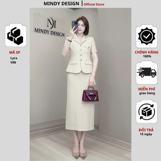 Lyra - Set váy nữ áo vest chân váy bút chì thiết kế công sở cao cấp MindyDesign