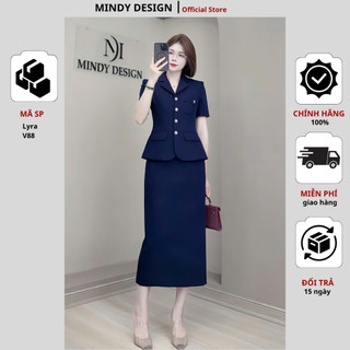 Lyra - Set váy nữ áo vest chân váy bút chì thiết kế công sở cao cấp MindyDesign