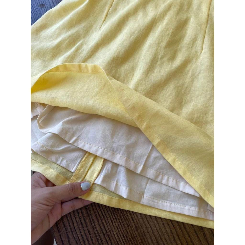 𝗥𝗶𝘀𝗼 - | BEELY| Đầm Linen cổ yếm