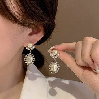 [HỎA TỐC] IK Bông Tai Hạt Ngọc Đính Đá Sang Trọng Quý Phái Đi Tiệc T18